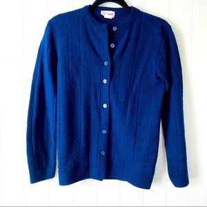 Vintage Granny Navy Knit Cardigan S